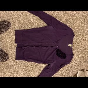 Purple cardigan